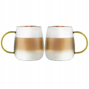 Glass set Vialli Design Bolla — 2 pcs, 400 ml, yellow handle