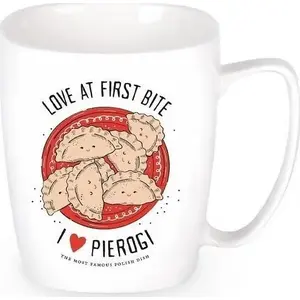 Mug Nadwyraz.com Kubek I love pierogi — ceramic drinking cup, printed design