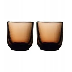 Double glass set Fellow Pirch Cappuccino 190 ml, amber, 2 pieces