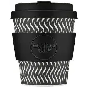 Reusable travel cup Ecoffee cup with lid – compact reusable mug, spill-resistant lid