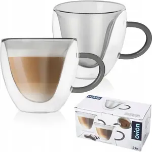 Double-walled thermal glasses ORION DOUBLE 280 ml — set of 2 for coffee and tea