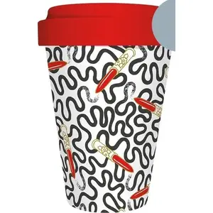 Бамбуковая кружка Museums & Galleries Lipstick Wiggle 354766 – многоразовая, около 350–400 мл