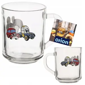 Glass Mug ORION AUTO 230 ml — heat-resistant drinking cup 230 ml