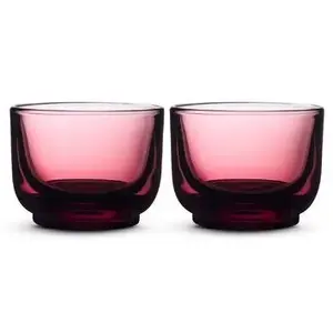 Glass cup set FELLOW Cortado Pirch — 2 pcs, 120 ml, red