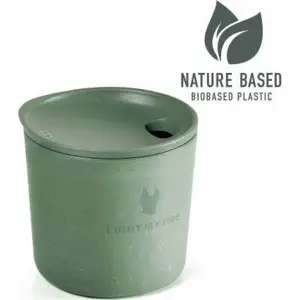 Reusable Cup with Lid Light My Fire MyCup'n Lid Short — compact camping cup, sandygreen