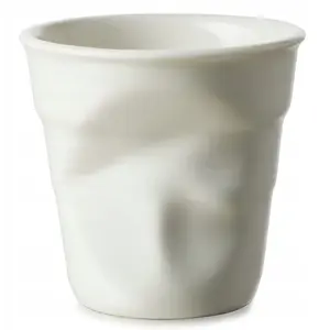 Cup Revol FROISSES Shell white 80 ml — porcelain small cup for espresso and sauces