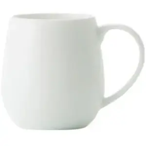 Origami Aroma Barrel Mug 320 ml — ceramic coffee cup, white