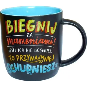 Chalkboard Mug KUKARTKA Kubek Tablicowy TB-002 — writable ceramic mug with chalk surface