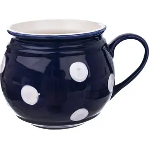 Ceramic mug ORION 850 ml blue — large capacity drinking cup