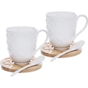 Porcelain mug set ORION 0.37 L – set of cups for gift