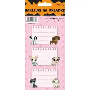 Sticker set HENRY — Dogs, 12 pieces, decorative stickers for notebooks and school supplies