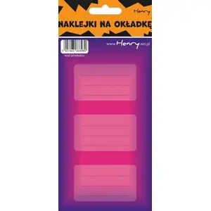 Sticker set for notebooks HENRY — blue and pink, 12 pieces
