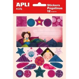 Label Sheets Apli AP13805 — adhesive notebook labels, 13 sheets (12+1), assorted colors