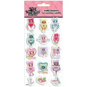 Pulio raised/embossed stickers NA!NA!NA! EDUKAMP — decorative adhesive labels (set)