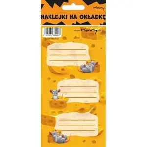 Stickers for Notebooks HENRY - Cheese Design, Pack of 12