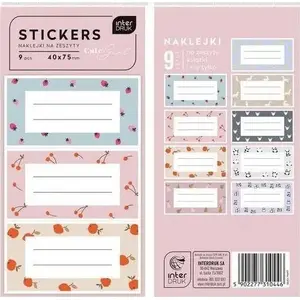 Sticker set INTERDRUK Cute Girl — 9 pieces, decorative stickers for notebooks and crafts