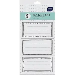 Sticker set INTERDRUK Naklejki na zeszyt Ramki — 9 decorative stickers for notebooks
