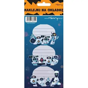 Stickers for notebooks HENRY Robot designs, pack of 12