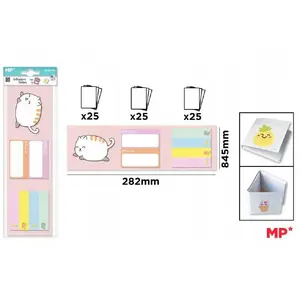 Līmplēves indeksu uzlīmes TOPWRITE PN164-01, izmērs 7×25 mm, 25 gab. iepakojumā