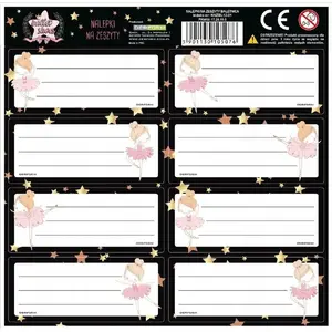 Sticker for Notebook Derform Backup Baletnica, mix designs, single piece