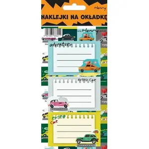 Stickers for Notebooks HENRY — Cars design, pack of 12