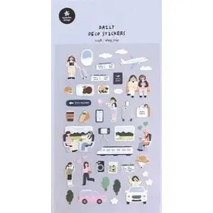 Stickers BT21 decorative set — characters collection, sheet of adhesive stickers
