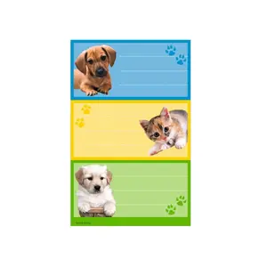 Self-adhesive labels HERLITZ 830216 — 9 labels (3 sheets), sheet size 8×12.5 cm, universal