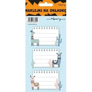 Stickers for notebooks HENRY Lama pack of 12 – decorative adhesive labels