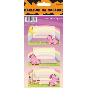 Sticker set HENRY - Pony design, 12 pieces, for notebooks and school supplies