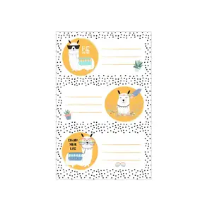 Self-adhesive labels HERLITZ 50034284 / 9 pcs, 3 sheets, 8.4×12.1 cm per sheet