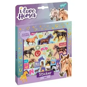 Sticker sheet BT21 Naklejki I love horses EDUKAMP — decorative stickers for crafts and stationery