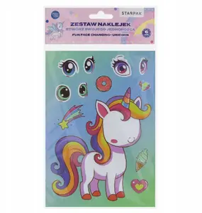 Starpak stickers set ZEST NAKLEJKI STWORZ UNICORNA 6K STK 48/192 — decorative unicorn stickers pack