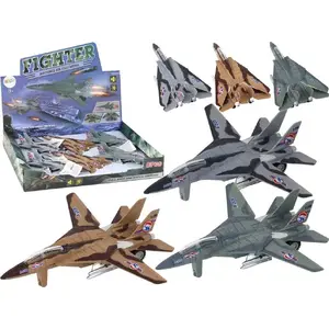 Toy Military Fighter Plane with Motor, Lights and Sounds, LEANToys model 16532
