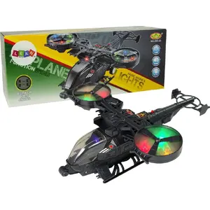 Toy Military Helicopter LEANToys 10039-uniw — large rotors, lights, sound, rotating parts