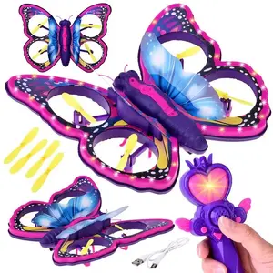 Jokomisiada RC0727 remote-controlled colorful butterfly drone operated with a magic wand