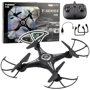 Remote-controlled drone LEANToys Y-35 with gyro, 360° flip, lightweight, black