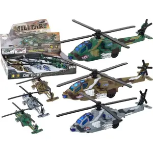 Игрушечный военный вертолет LEANToys модель 16530 — алюминиевый корпус, звук и свет