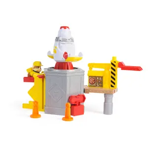 Usorteret Launch & Spin Spaceship Playset with Rubble Figure, Building Toy, Age 3+