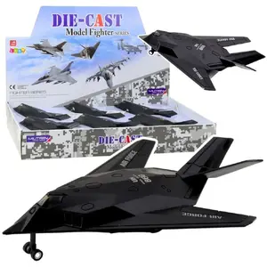Toy military jet airplane LEANToys 1:400 scale with lights and sounds — model 24207