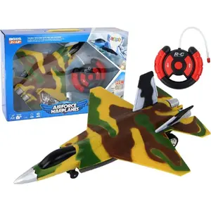 Remote Control Military Fighter Plane LEANToys 16644 – RC model, camouflage livery