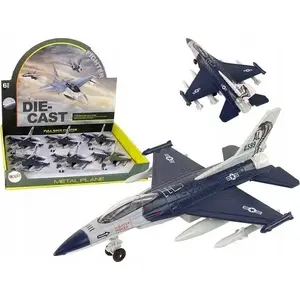 Toy airplane with light and sound TEKA model 1:72 scale, blue, battery-powered (MPN 583809)