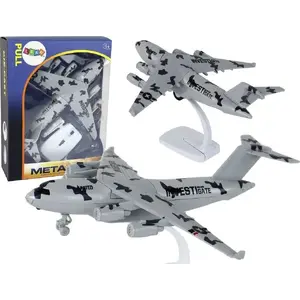 LEANToys military-style gray airplane figure HW-605, model 15672