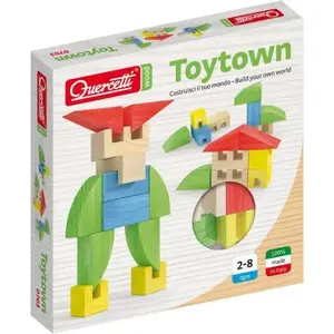 Wooden Building Blocks QUERCETTI Toytown 15 pcs model 040-0703
