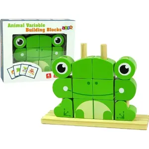 Wooden 3D Puzzle Frog by LEAN Sport – Creative Spatial Building Blocks