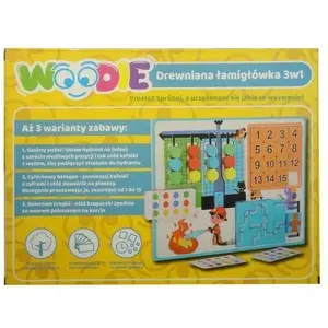 Wooden 3-in-1 Puzzle Swede Woodie — multifunctional wooden brain teaser set
