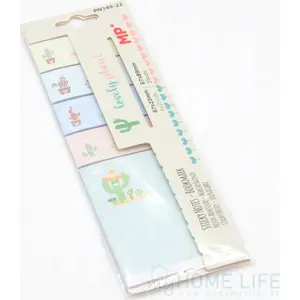 Self-adhesive index sticky notes TEKA Karteczki Kaktusy, assorted cactus designs, MPN 598315