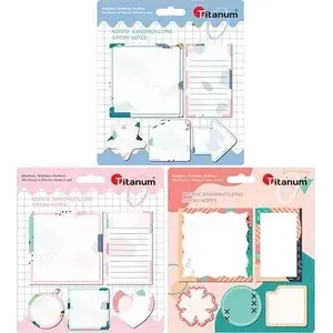 Sticky Notes pack Titanum mix 5 pcs — Titanum notesy samoprzylepne 5 szt.