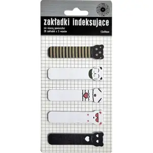 Index Tabs with Print Ziemia Obiecana 5×20K — printed bookmark index tabs, pack with 5 groups