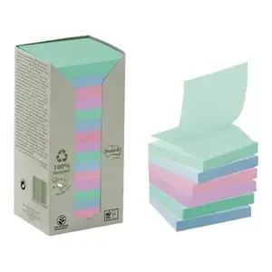 Post-It 3M square self-adhesive notes 76 mm, 100 sheets, blue/green/pink/purple