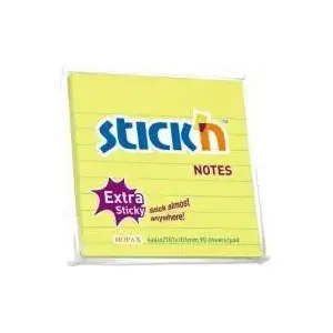 Self-adhesive Notes Stickn extra sticky ruled — model 155264